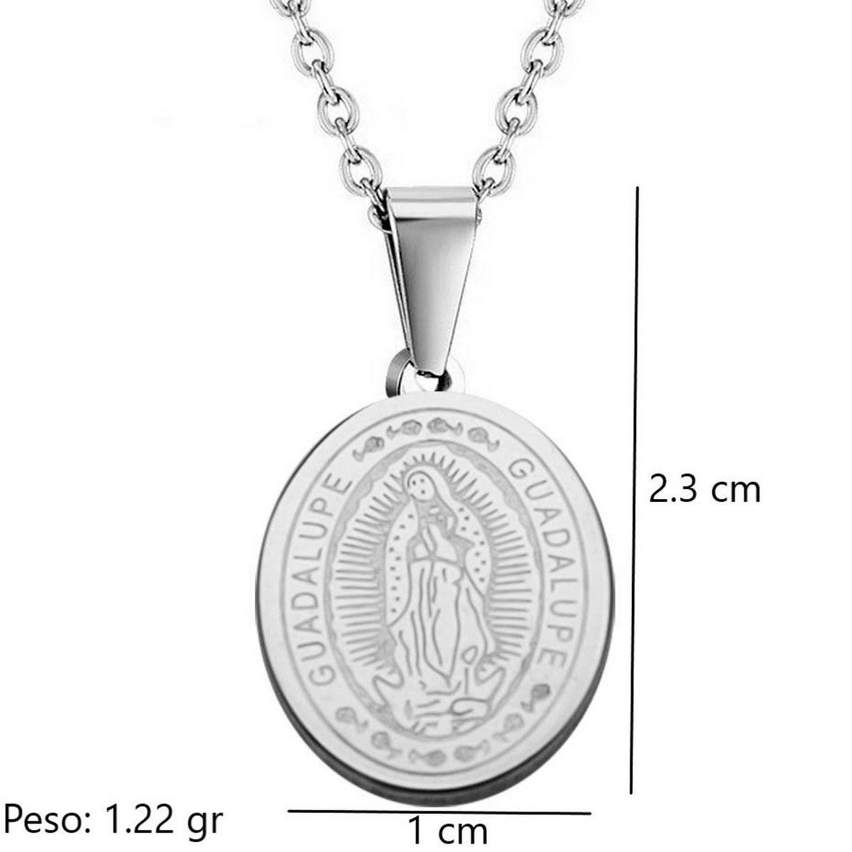 DAYOSHOP - Collar Medalla Virgen De Guadalupe - Señor De Los Milagros_.
