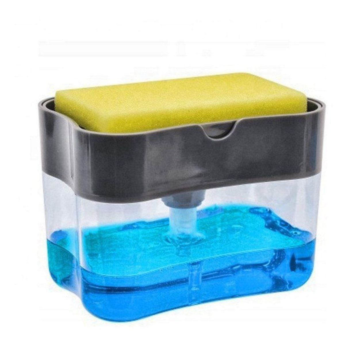 TRIPLE CLEAN - Dispensador de jabón líquido lavaloza con esponja triple clean