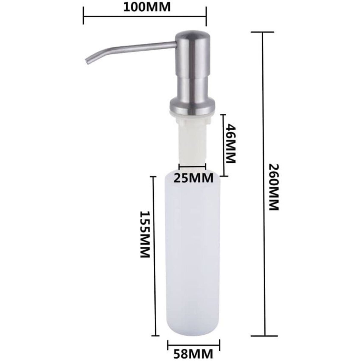 TRIPLE CLEAN - Dispensador de jabón empotrable para cocina