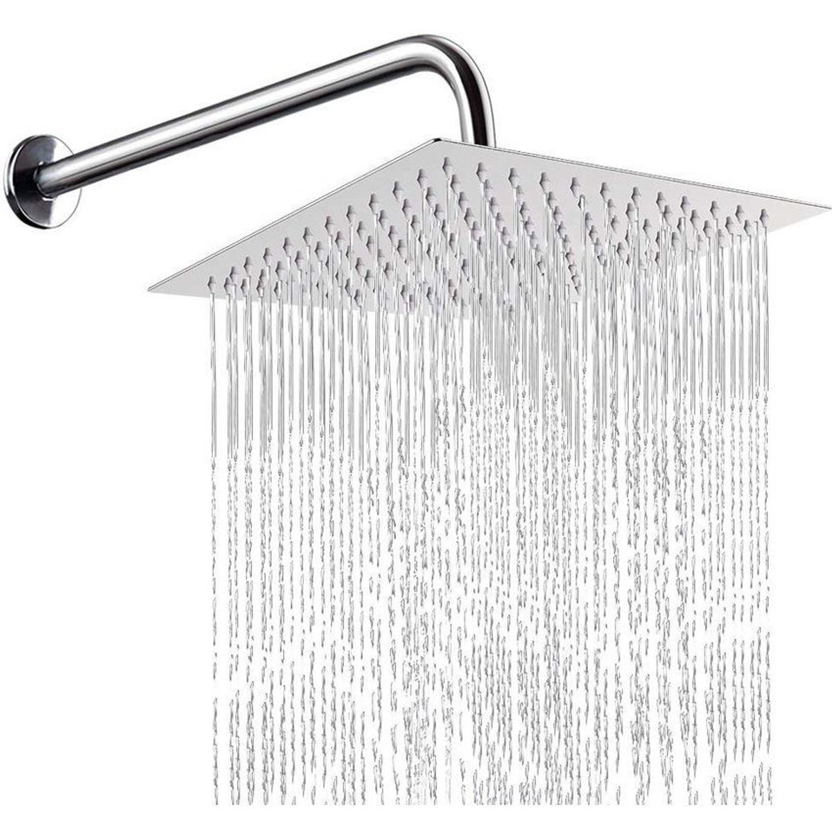 TRIPLE CLEAN - Ducha regadera de baño 25 x 25 cm en acero inoxidable