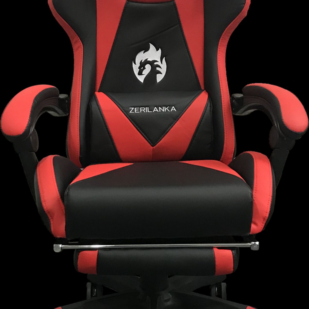 ZER - SILLA GAMER EN CUERO PU REPOSAPIES COJIN 150°  AKIRA - ROJA.