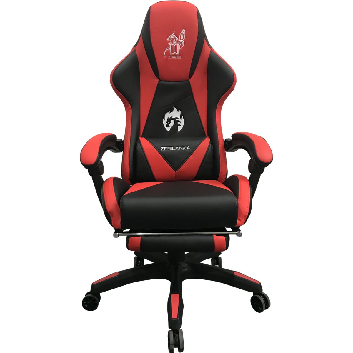 ZER - SILLA GAMER EN CUERO PU REPOSAPIES COJIN 150°  AKIRA - ROJA.