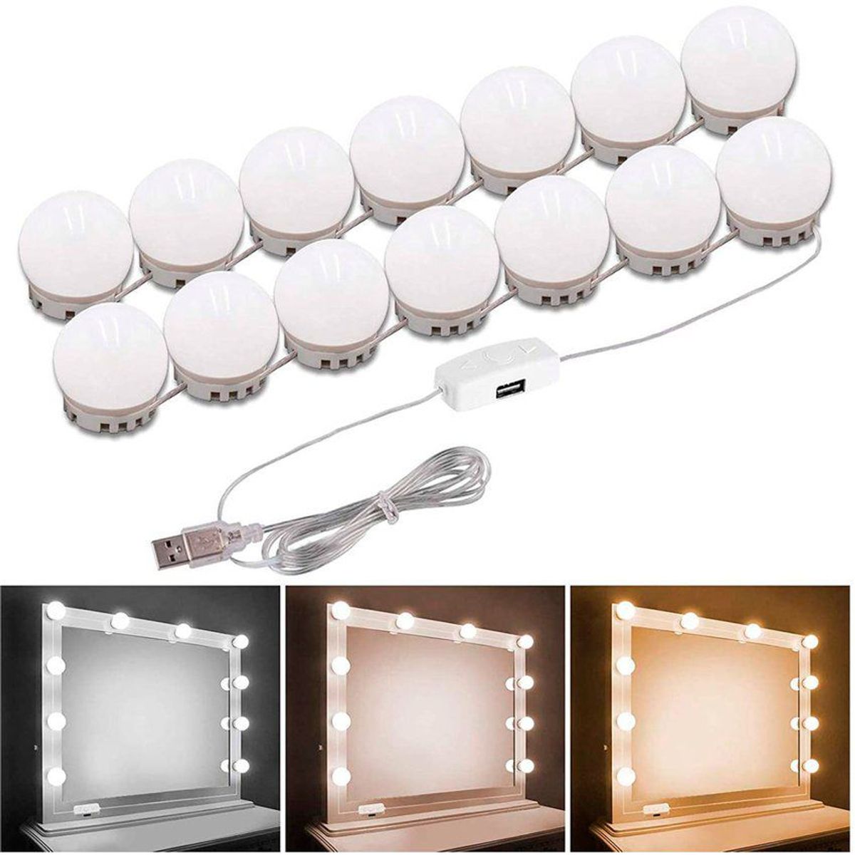 GENERICO - Luces Led Para Espejo Extension 10 Tocador Multifuncional 3 Tonos