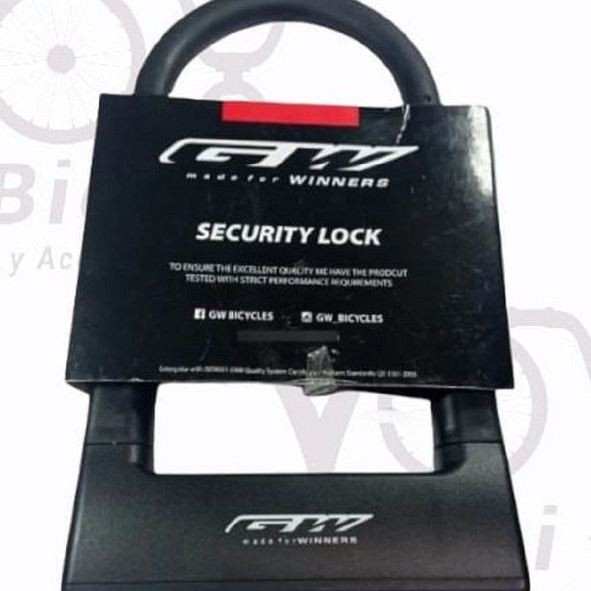 GW BOY - Candado en U GW Bicicleta Moto Seguridad Con Llave Negro