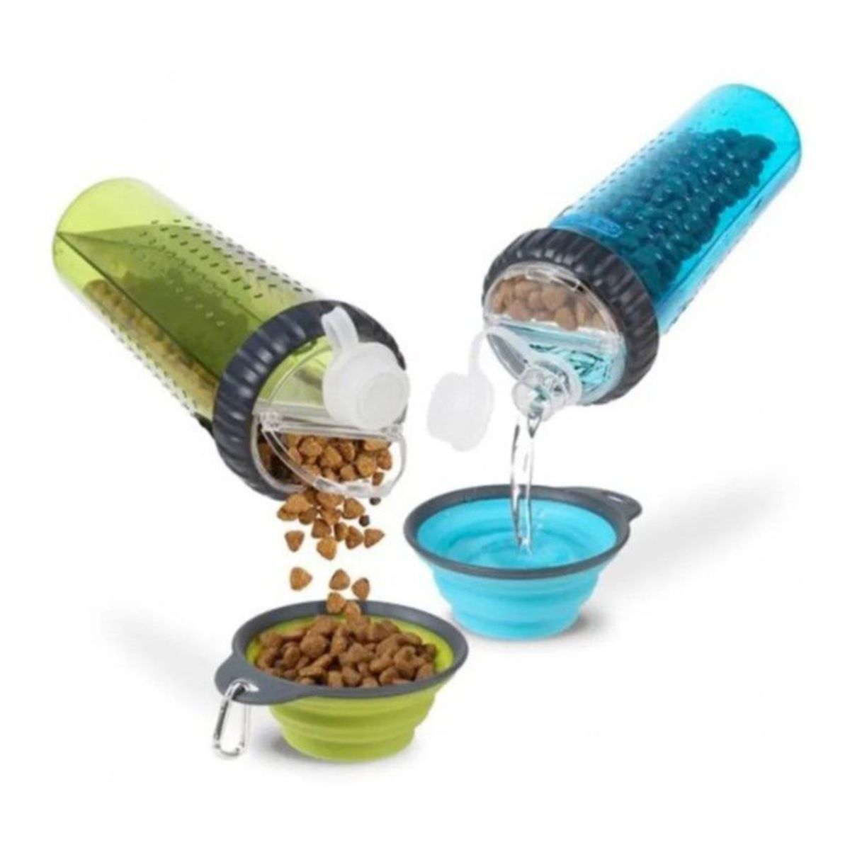 ZHOPI CO - Bebedero Botella Y Porta Comida Portatil Agua Mascotas