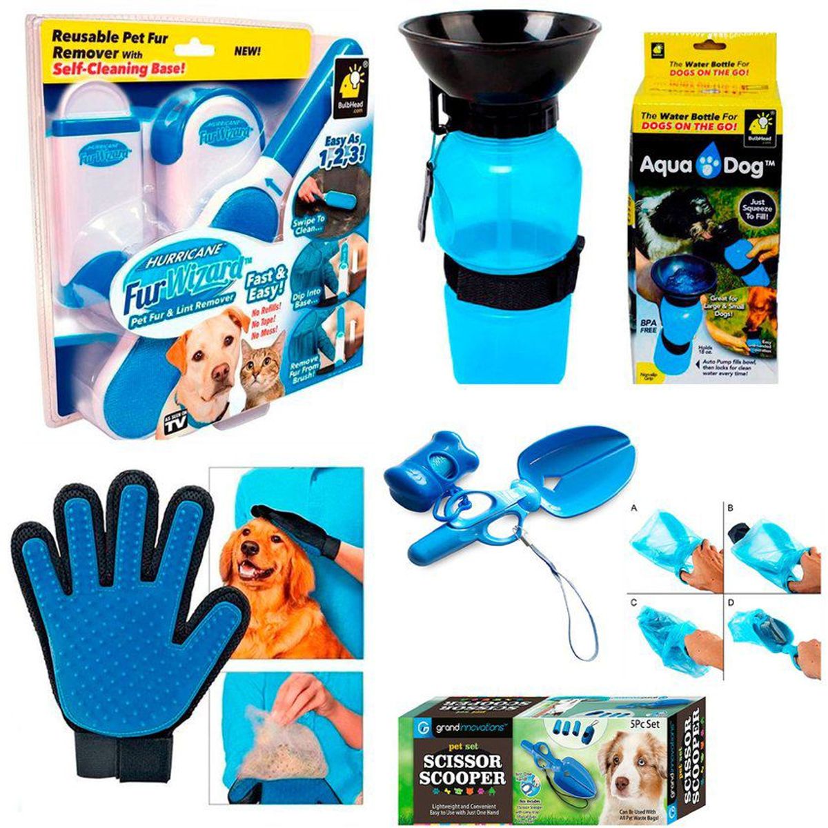 ZHOPI CO - Combo Removedor Quita Pelos  Guante Cepillo  Bebedero Pala