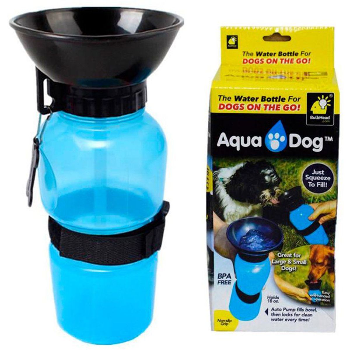GENERICO - Bebedero Botella Portatil Agua Mascotas Aqua Dog