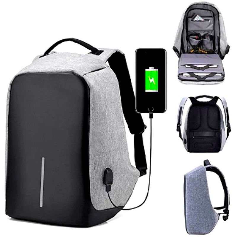 ZHOPI CO - Maleta Seguridad Maletin Antirrobo Puerto USB Alta Calidad