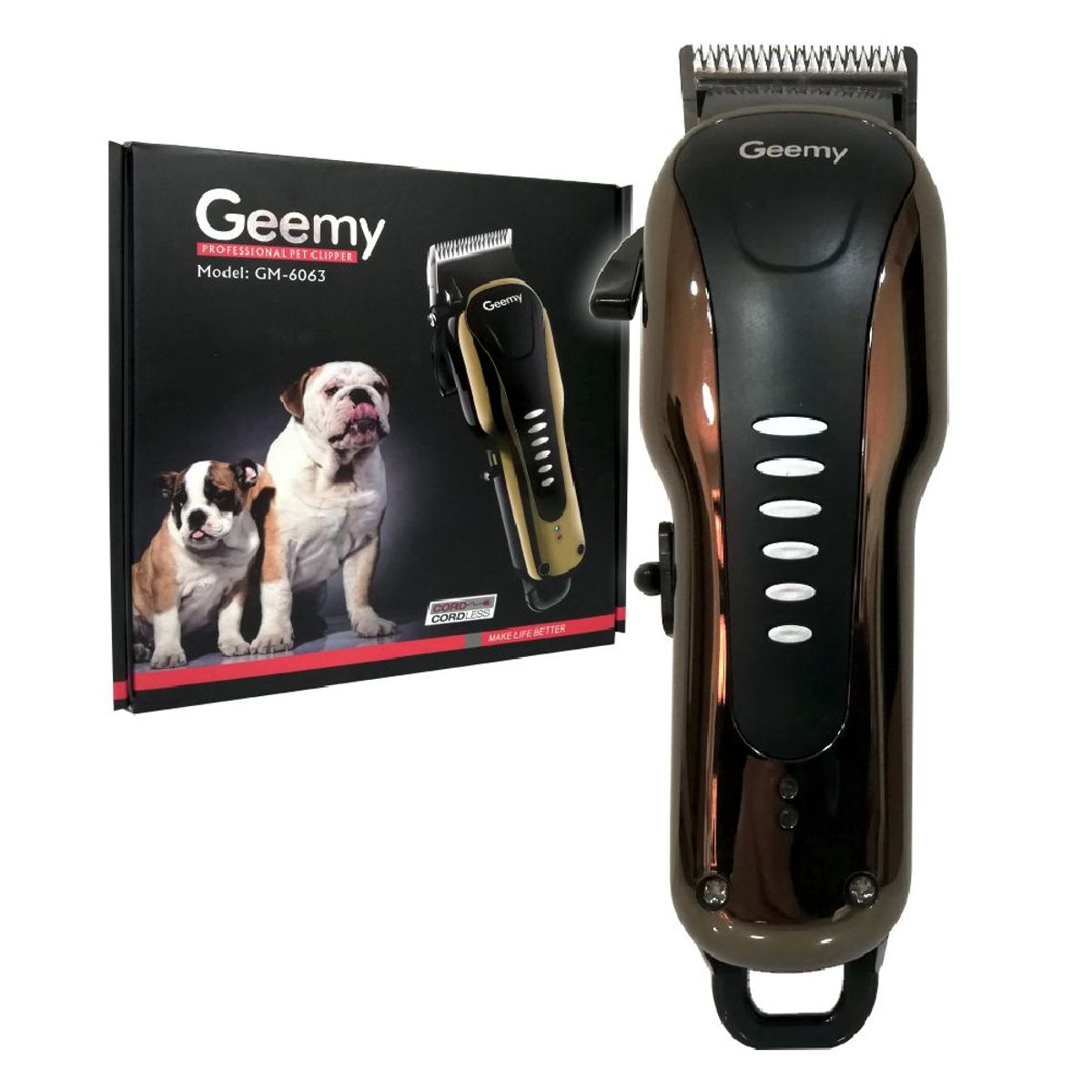 GEMEI - Maquina De Peluquería Canina Recargable Pro Gemei Gm-6063