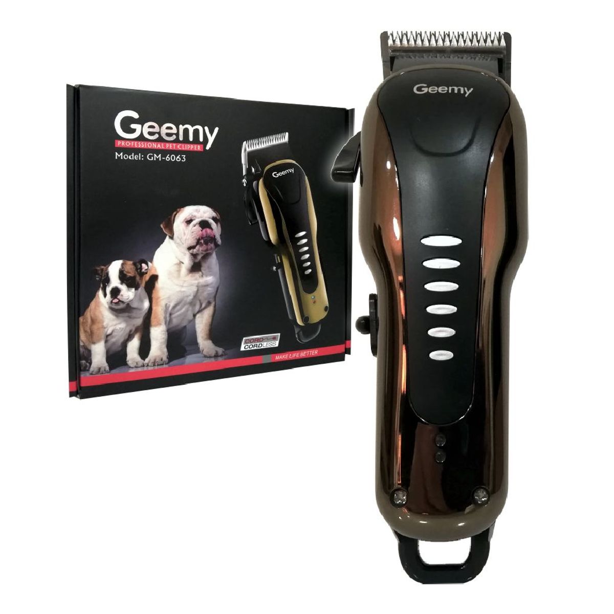 GEMEI - Maquina De Peluquería Canina Recargable Pro Gemei Gm-6063