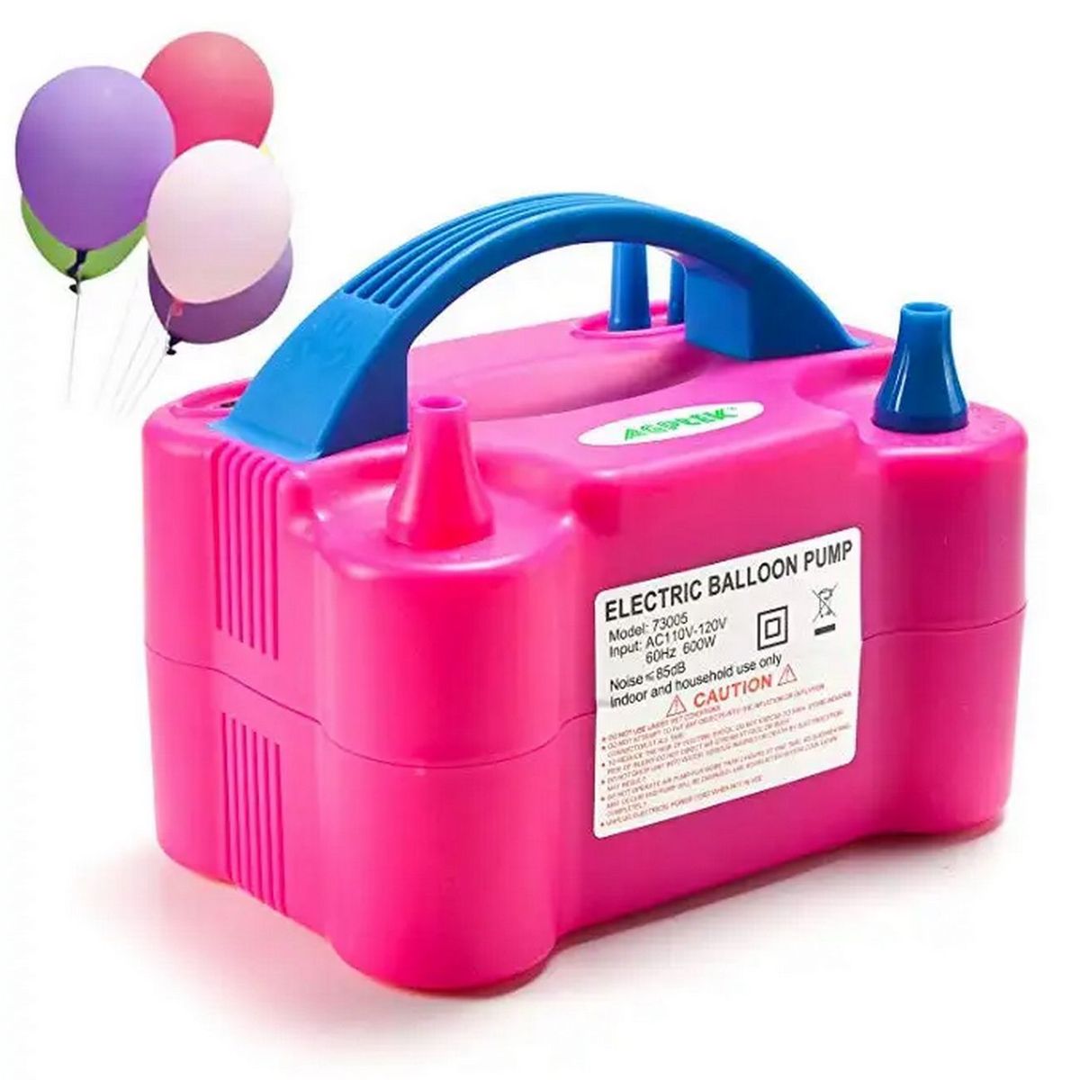 DAYOSHOP - Inflador De Globos Electrico 600 Watts Doble Boquilla
