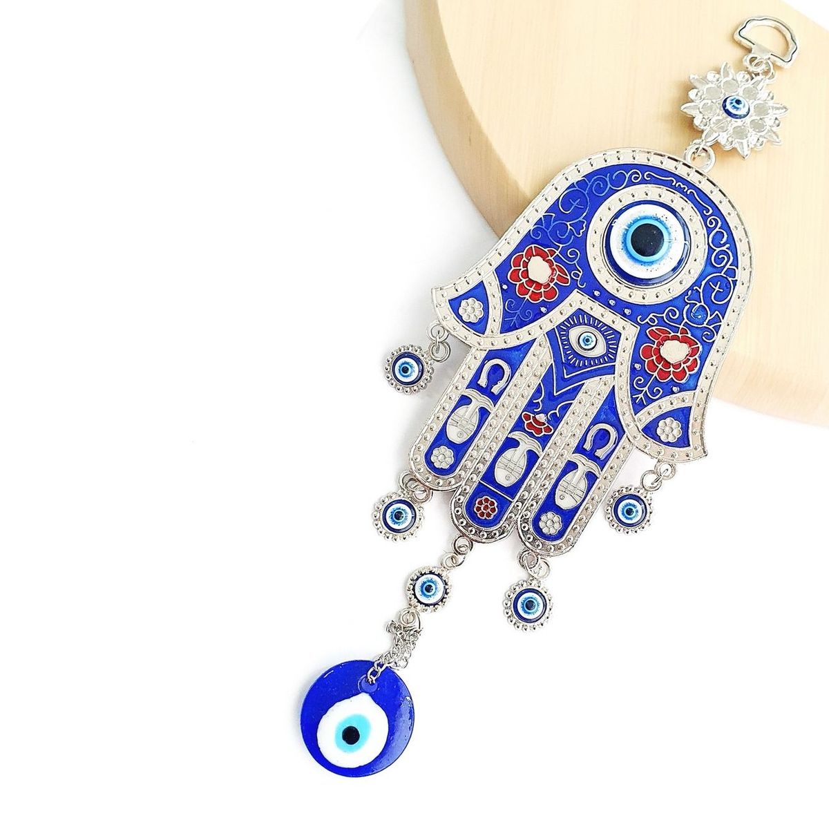 DAYOSHOP - Colgante Mano Fatima Jamsa Ojo Turco Móvil Adorno De Pared