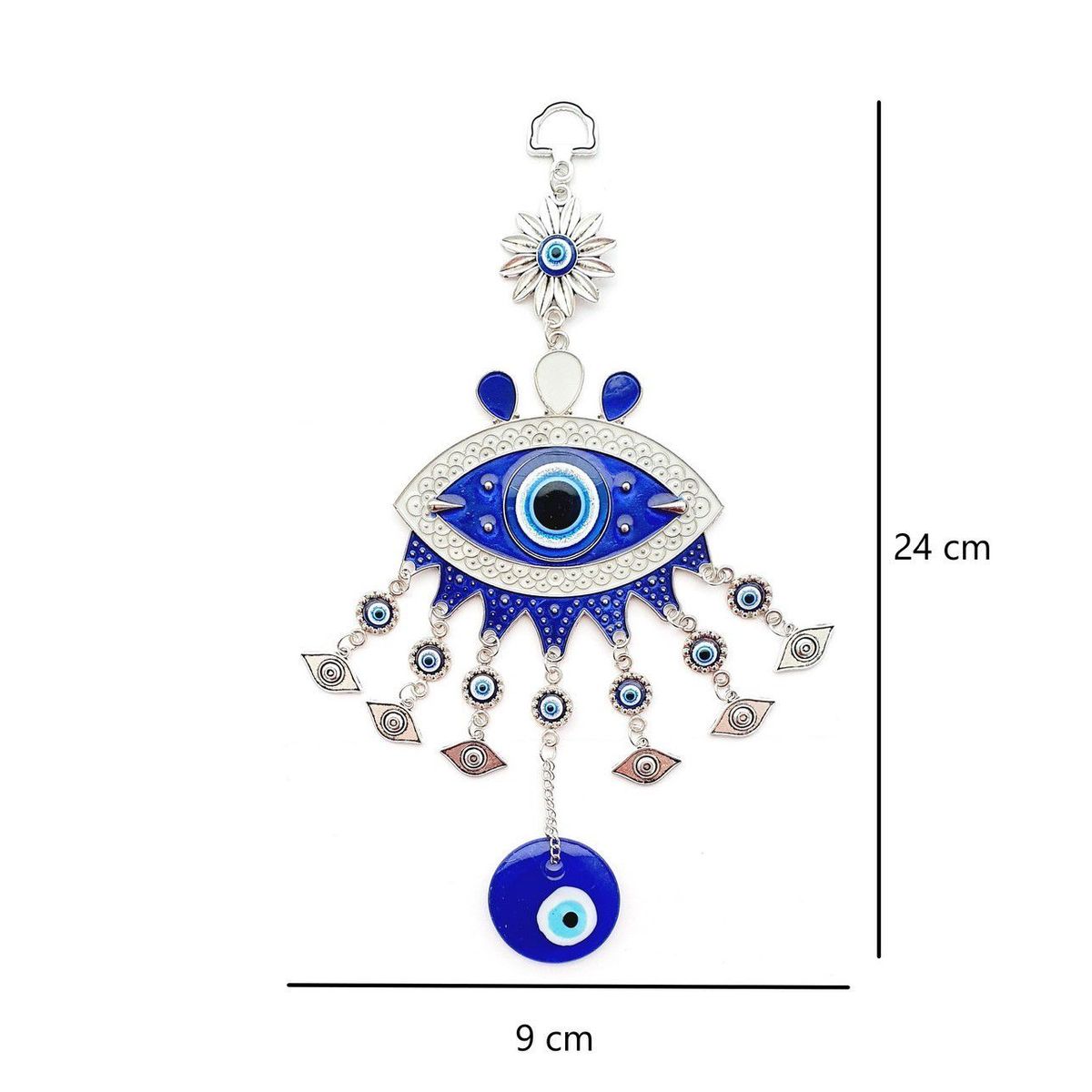 DAYOSHOP - Colgante Ojo Turco Grande Móvil Adorno De Pared Decoración