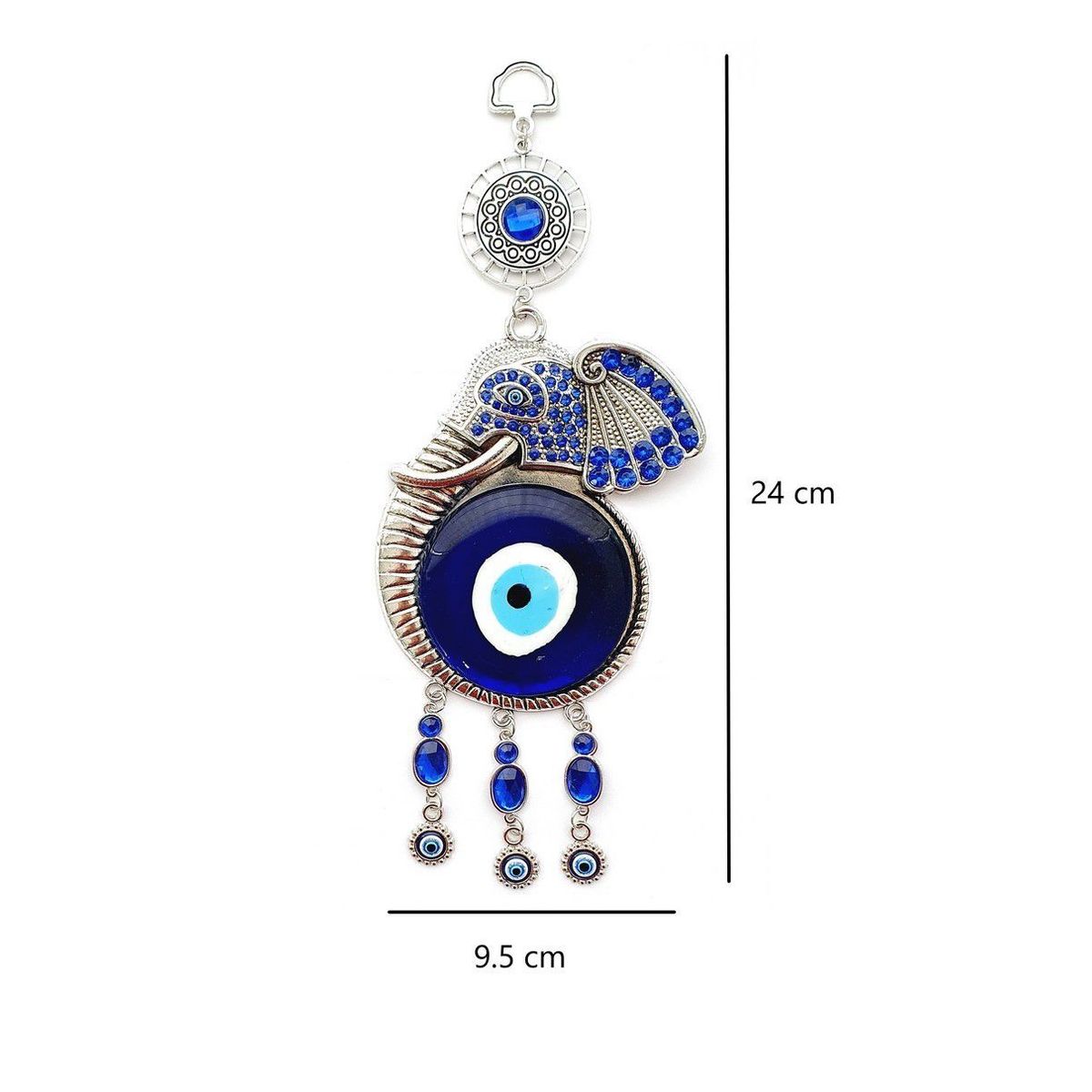 DAYOSHOP - Colgante Elefante Ojo Turco Móvil De Pared Decoración