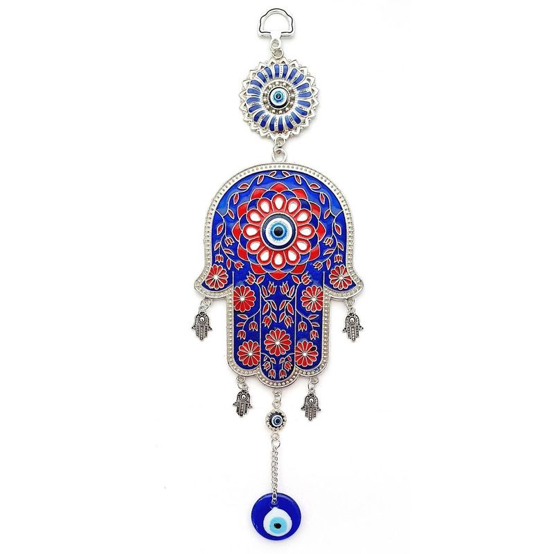 DAYOSHOP - Colgante Mano Fatima Azul Ojo Turco Móvil Adorno De Pared