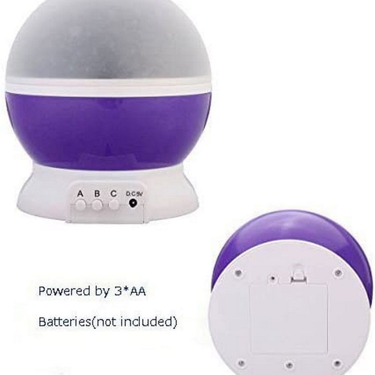 DAYOSHOP - Lampara Rotatoria Proyector Cielo Estrellas Noche Dormir Luz.