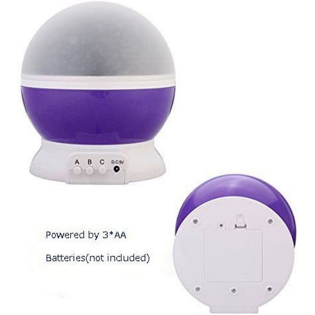 DAYOSHOP - Lampara Rotatoria Proyector Cielo Estrellas Noche Dormir Luz.