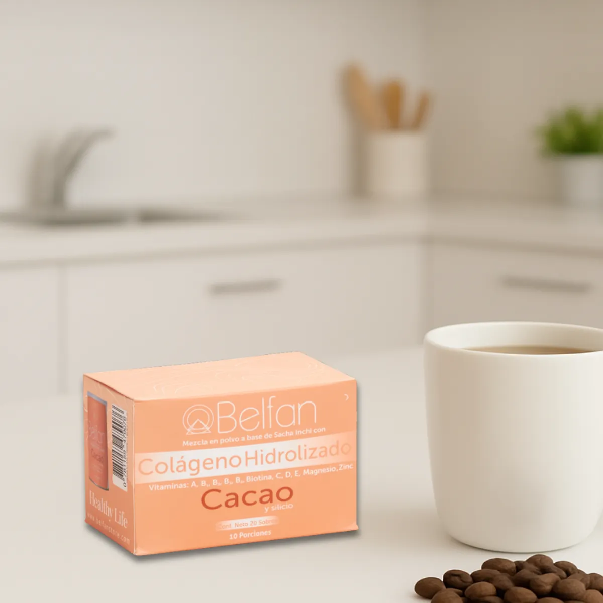 BELFAN - Colágeno Hidrolizado Belfan cacao x 20 sobres