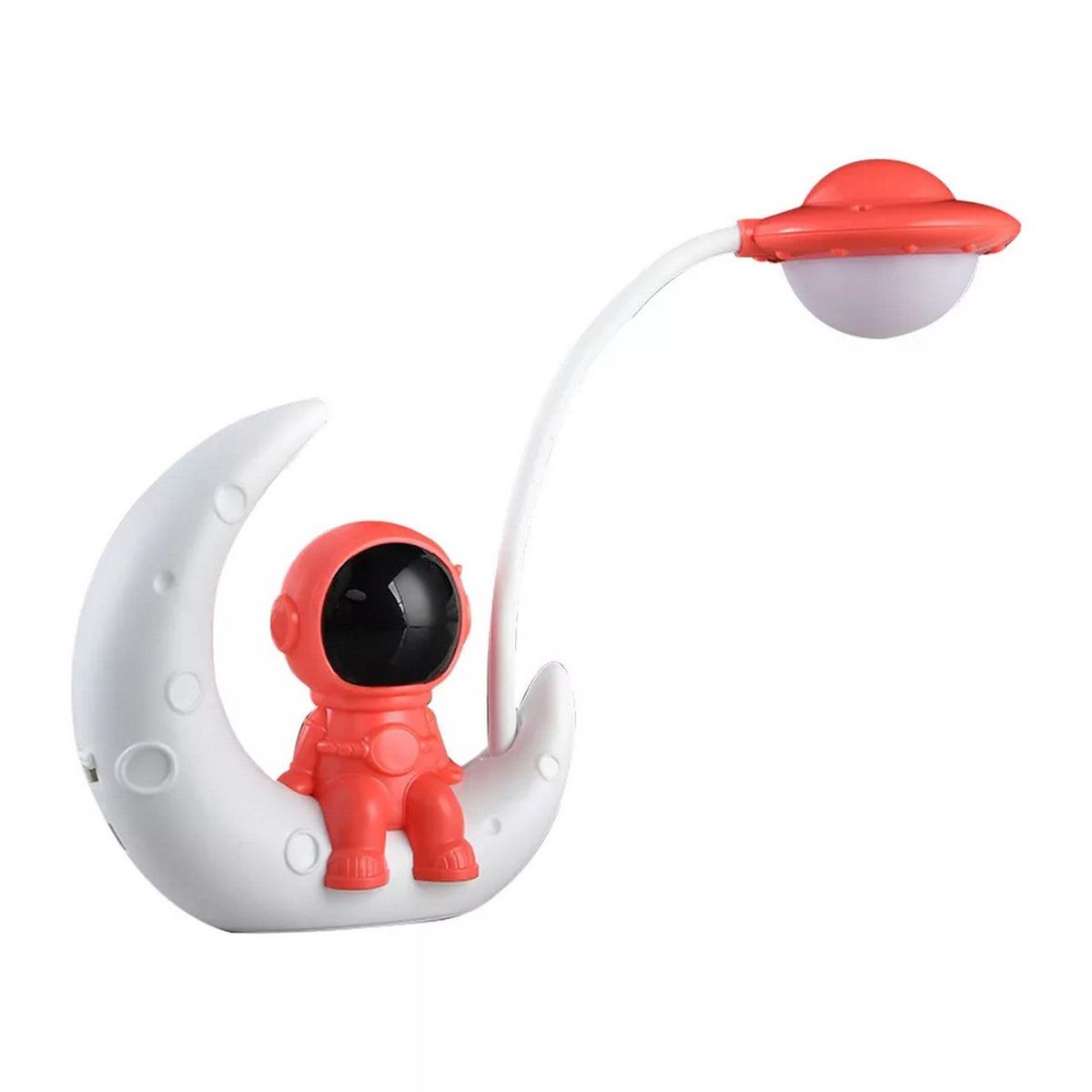 DAYOSHOP - Lampara Luna Astronauta Sentado Recargable Escritorio Mesa.