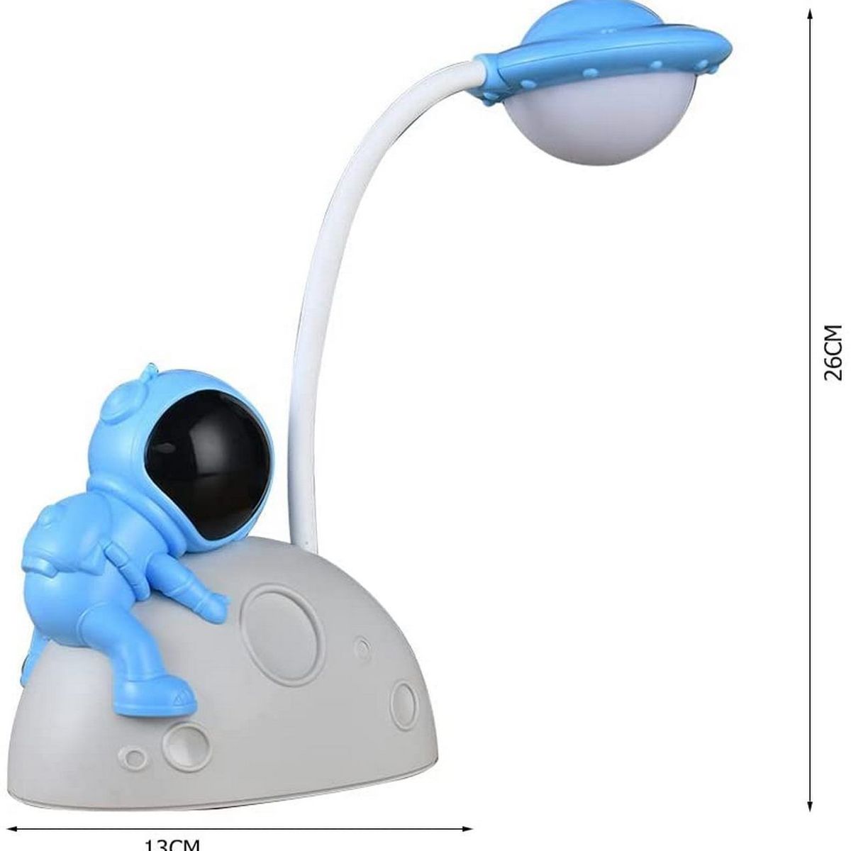 DAYOSHOP - Lampara Luna Astronauta 3d Recargable Escritorio Mesa.