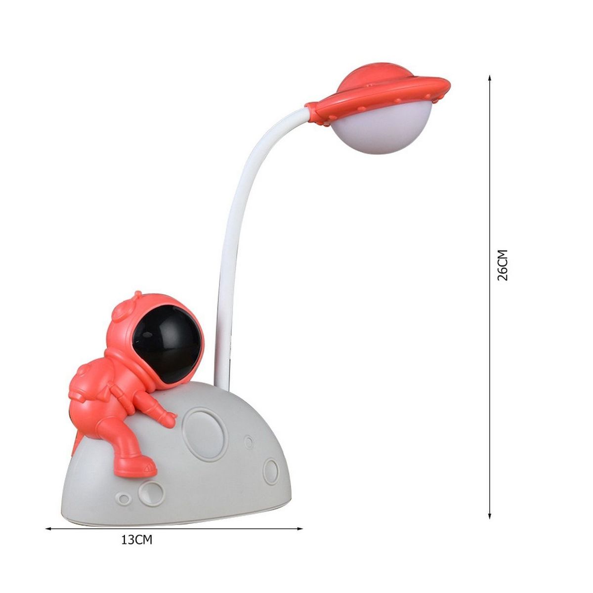 DAYOSHOP - Lampara Luna Astronauta 3d Recargable Escritorio Mesa.