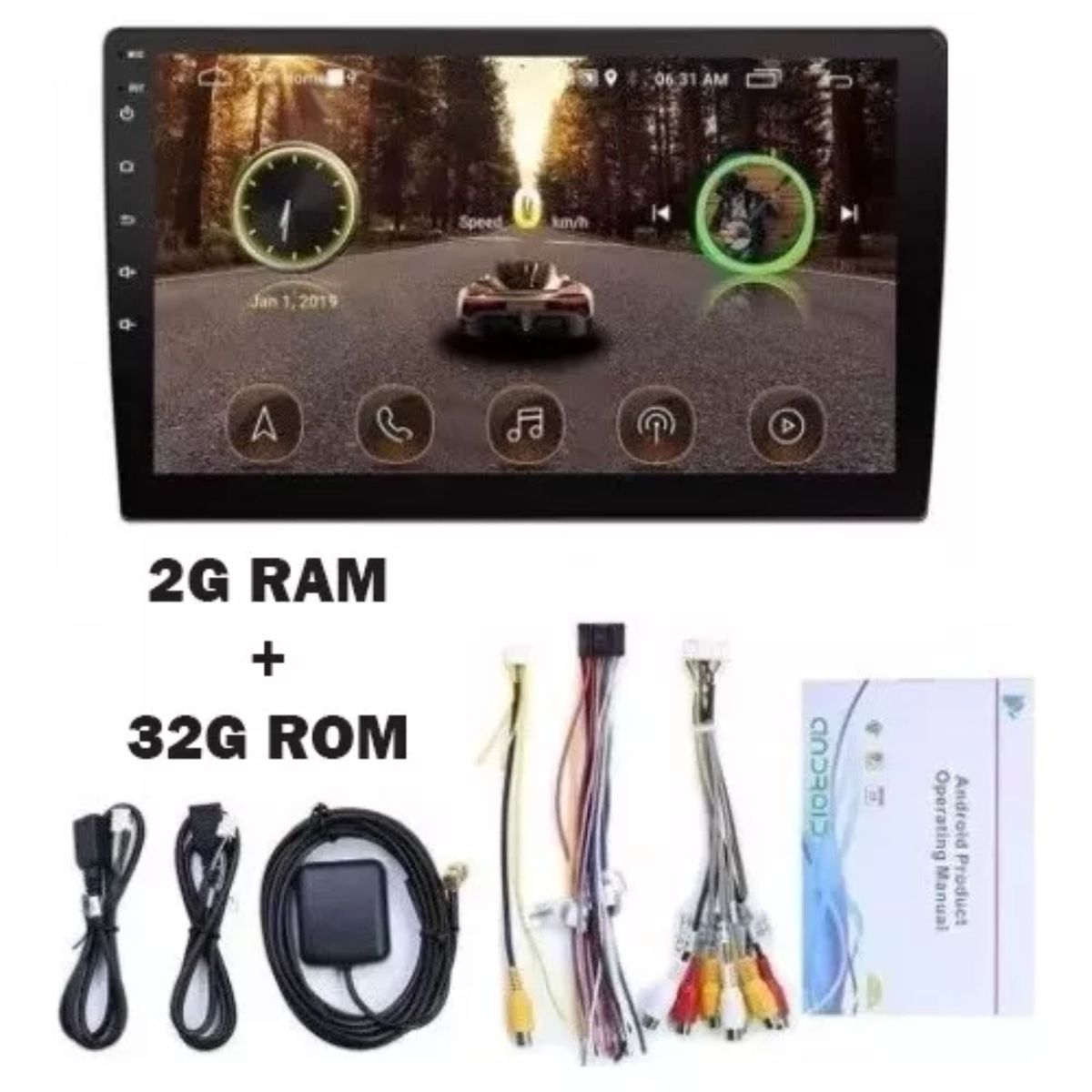 MAGNUX COMPANY - Radio Android Pantalla 10 Pulgadas 1 Din Wifi Gps + Cámara