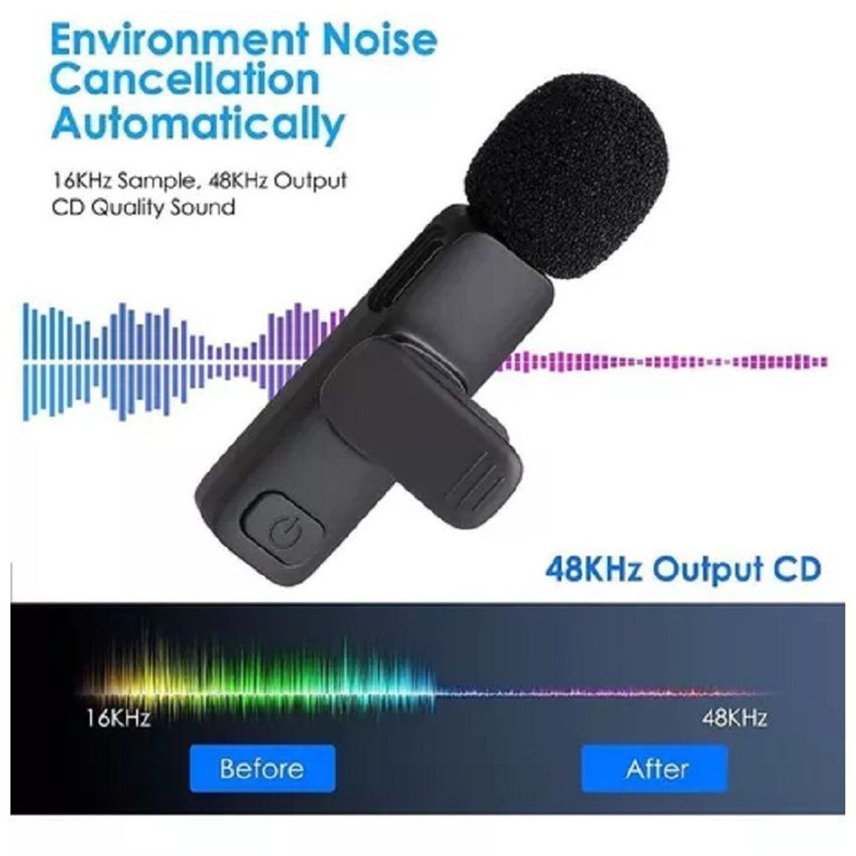 K9 - Microfono inalambrico de solapa - tipo c