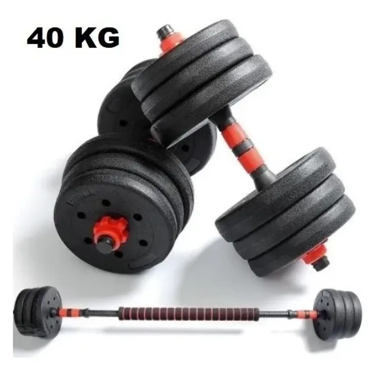 GENERICO - Kit mancuernas pesas 40kg 80lb antideslizante termoforradas