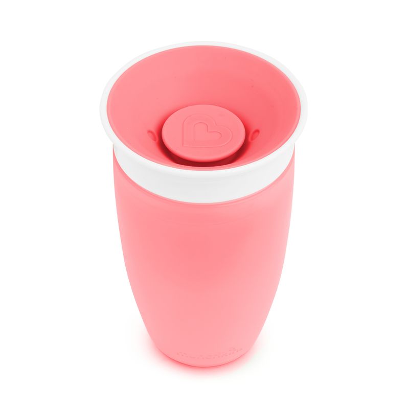 MUNCHKIN - Vaso Antiderrame Rosa de 10 Oz 360° Miracle Cup - MUNCHKIN