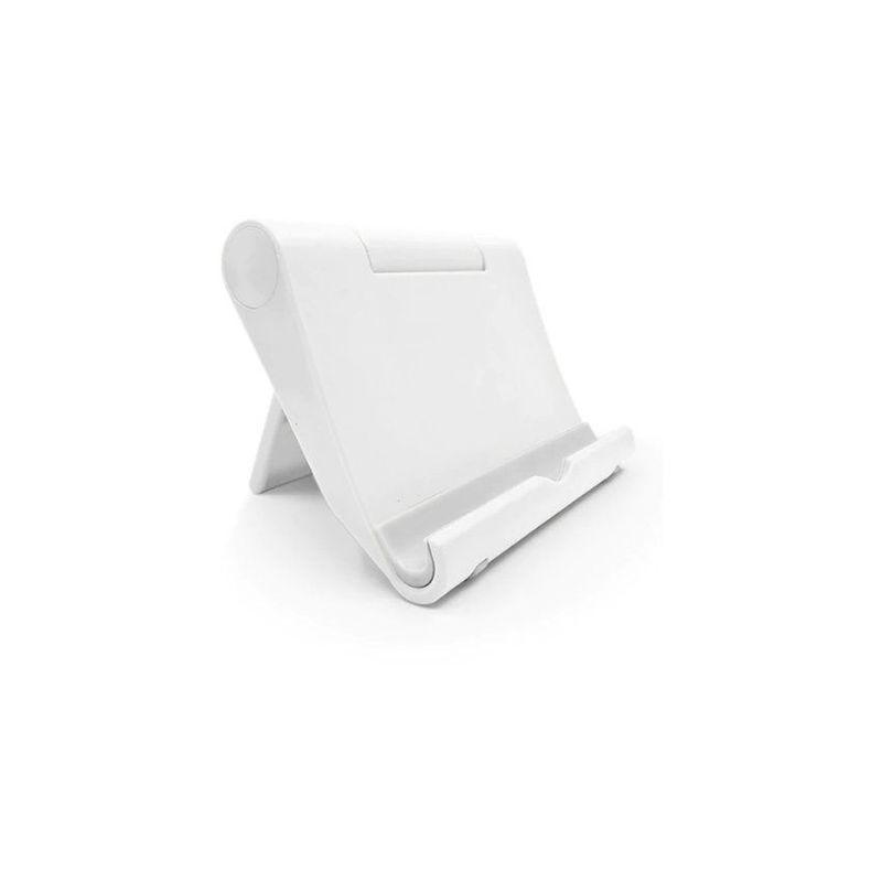 SISDATA - Soporte base celular tablet escritorio ajustable un eje v2 blanco