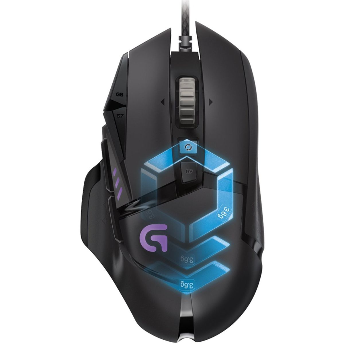 LOGITECH - Mouse Gamer Logitech G502 HERO RGB LIGHTSYNC 25600 DPI 11 Botones Programables Pesas Ajustables
