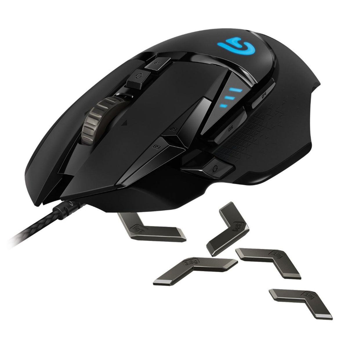 LOGITECH - Mouse Gamer Logitech G502 HERO RGB LIGHTSYNC 25600 DPI 11 Botones Programables Pesas Ajustables
