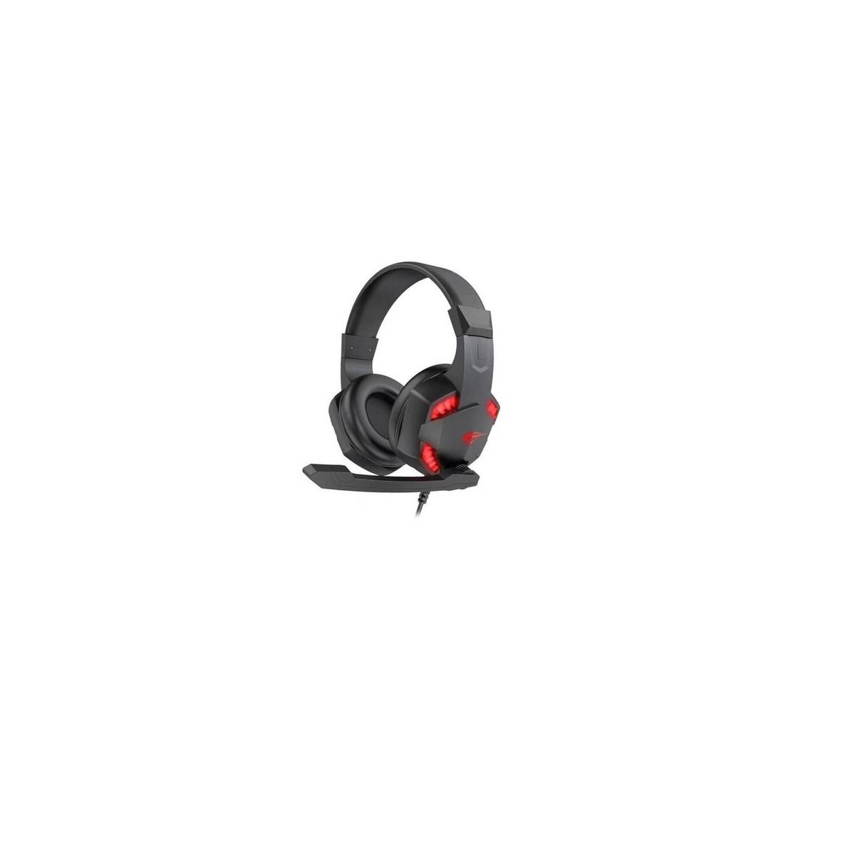 GENERICO - Diadema gamer havit h2032d led 2 plug  negro-rojo