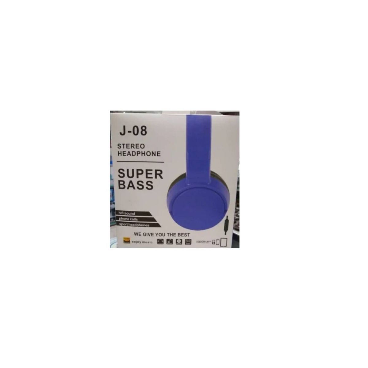 GENERICO - Audifonos diadema j-08  super bass azul pc-celular