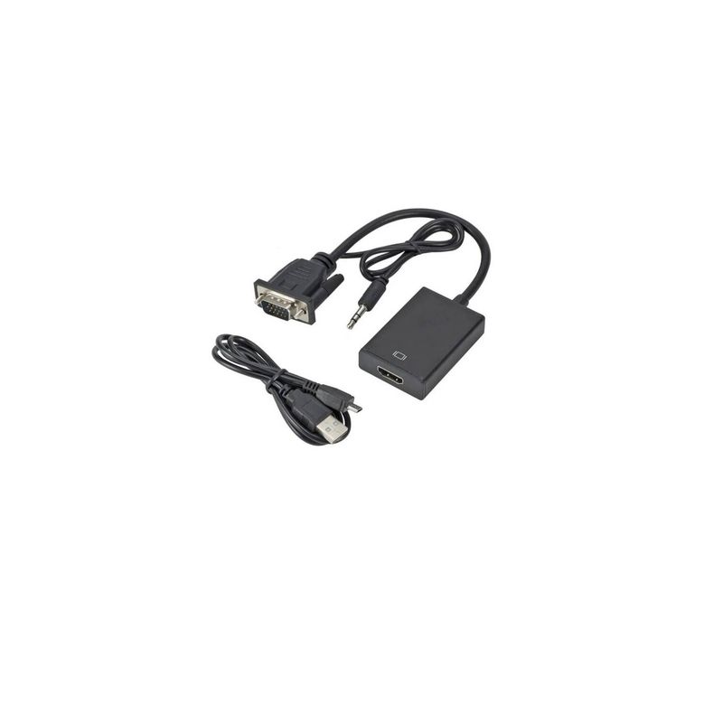 GENERICO - Cable convertidor de vga a hdmi con audio