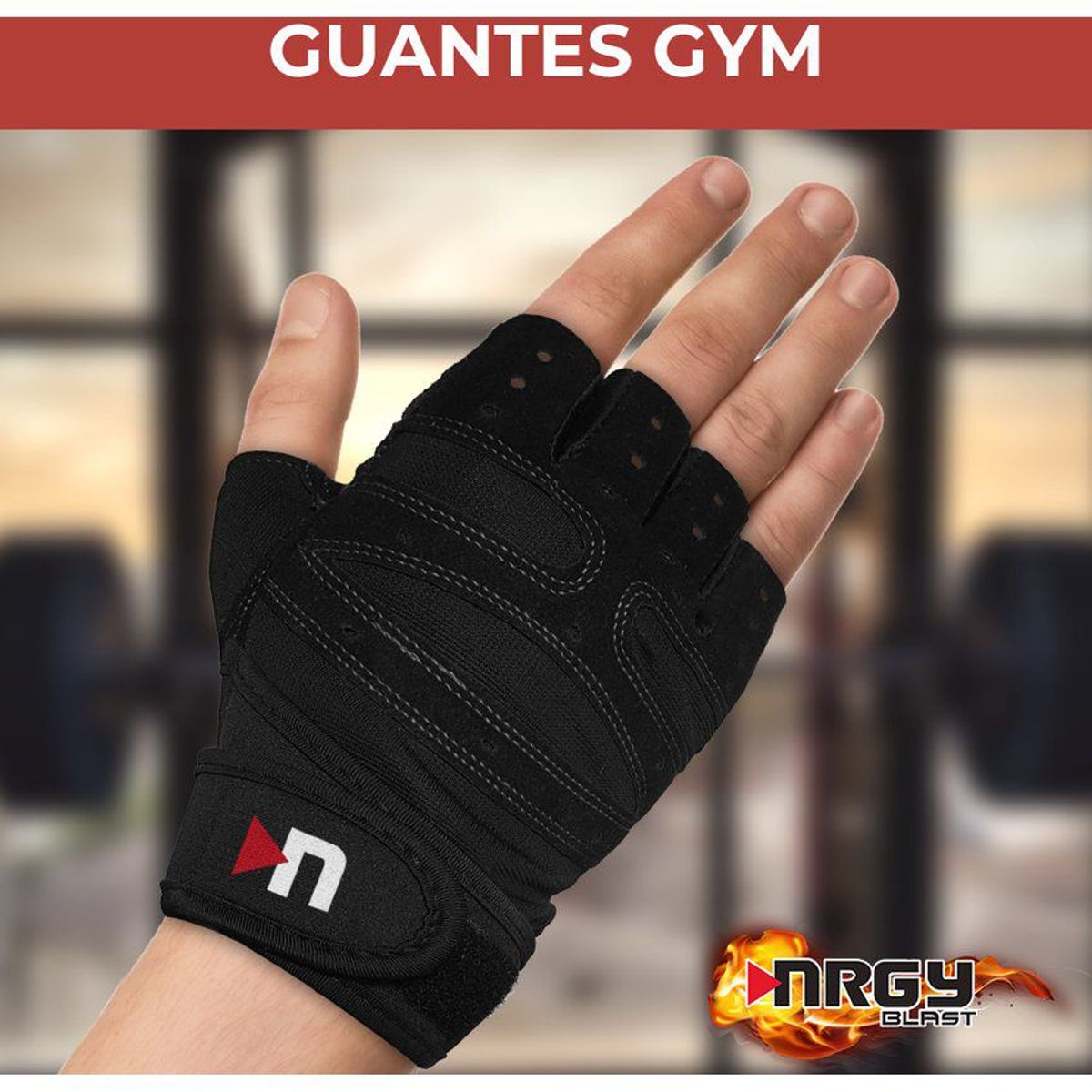 PURA - Guantes muñequera pesas gym gimnasia ejercicios