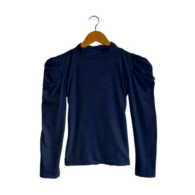 SYK - Blusa manga larga para mujer unicolor.