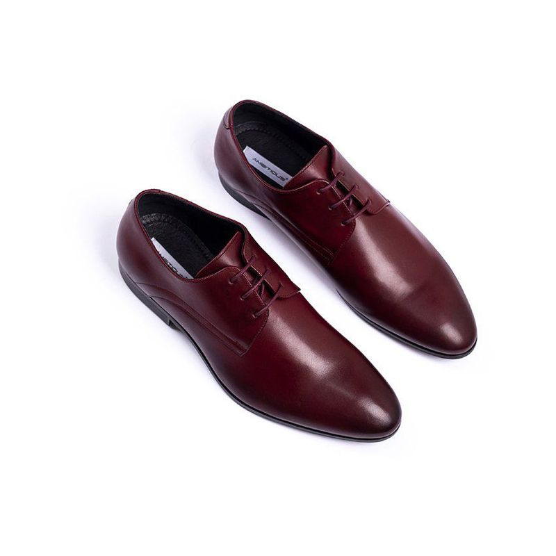 AMBITIOUS - Zapatos formales en cuero para hombre marca ambitious vinotinto