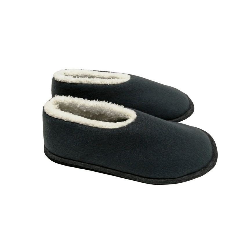 GENERICO - Pantuflas babuchas tipo zapato caballero gris oscuro