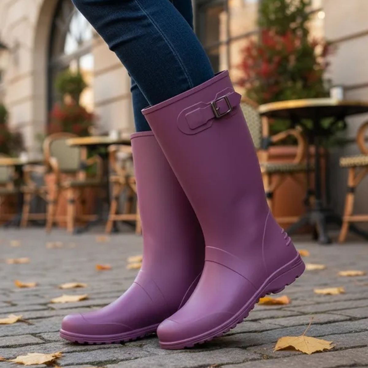 IDECAL - Botas de Caucho Para Dama Urbanas Ref Ginna Color Fucsia