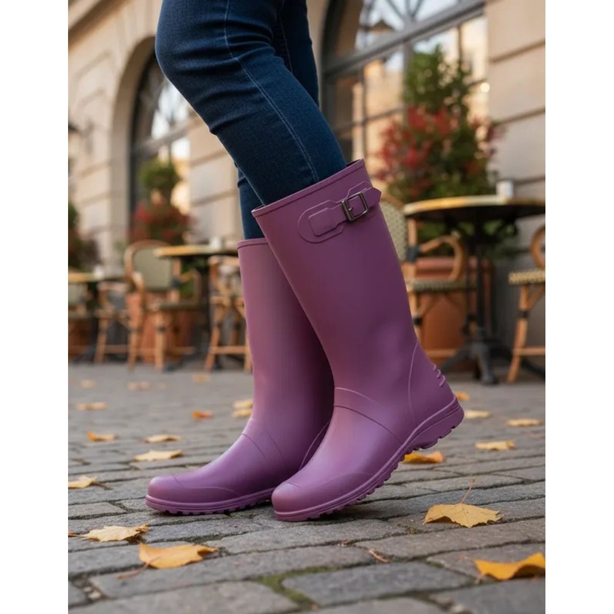 IDECAL - Botas de Caucho Para Dama Urbanas Ref Ginna Color Fucsia