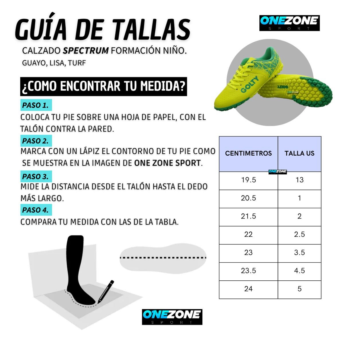 GOLTY - Zapatillas Hombre Fútbol Profesional Turf Spectrum Golty