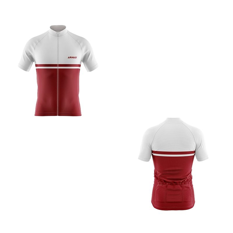 ARMAZI SPORT - JERSEY CICLISMO RUTA MTB BIKE CYCLING BLANCO VINO.