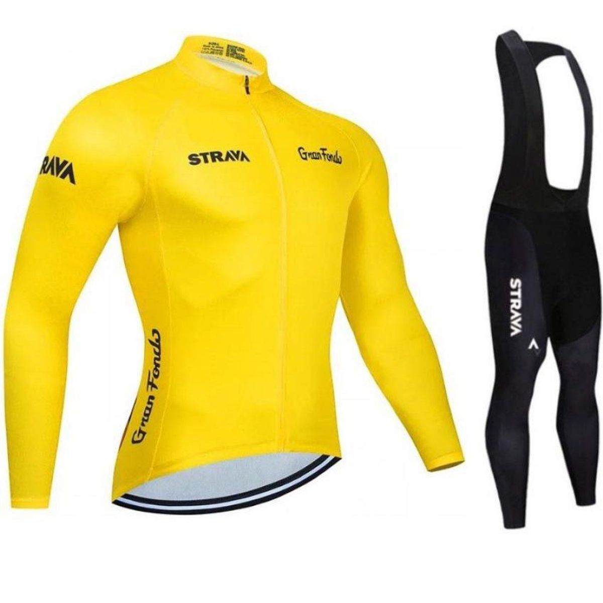 GENERICO - Uniforme de ciclismo strava jersey manga larga  y pantalon