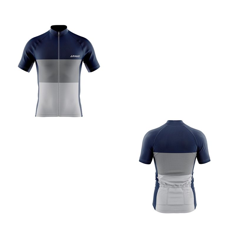 ARMAZI SPORT - JERSEY CICLISMO RUTA MTB BIKE CYCLING AZUL BLANCO.