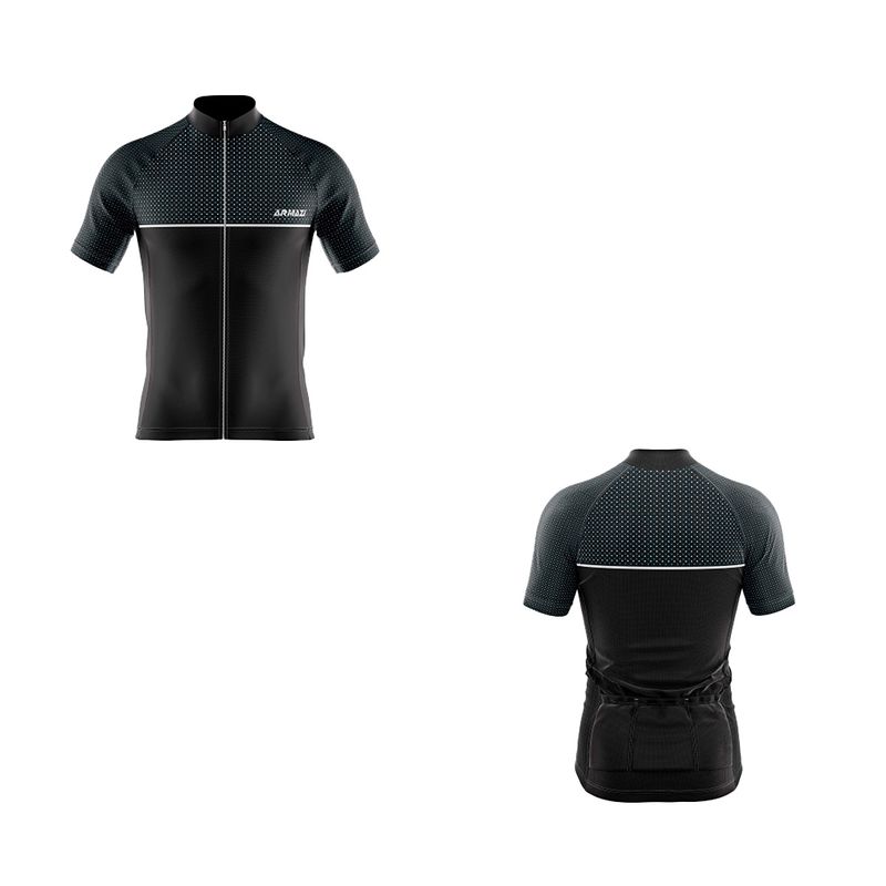 ARMAZI SPORT - JERSEY CICLISMO RUTA MTB BIKE CYCLING NEGRO.