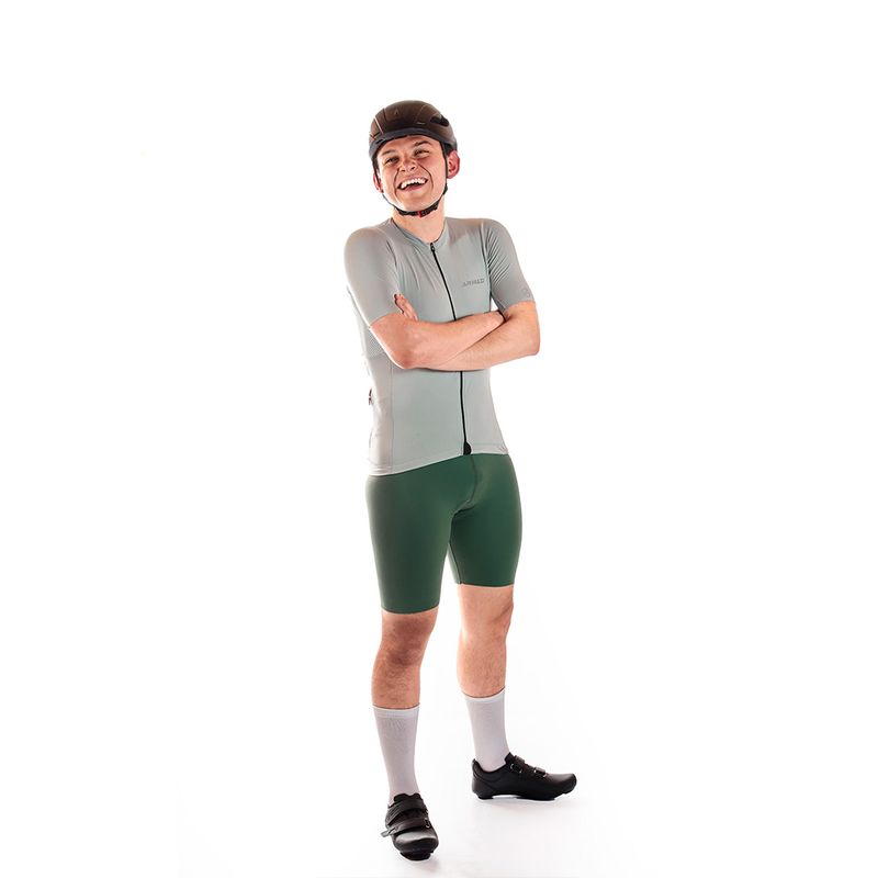 ARMAZI SPORT - JERSEY CICLISMO RUTA MTB BIKE CYCLING MANGA CORTA VERDE