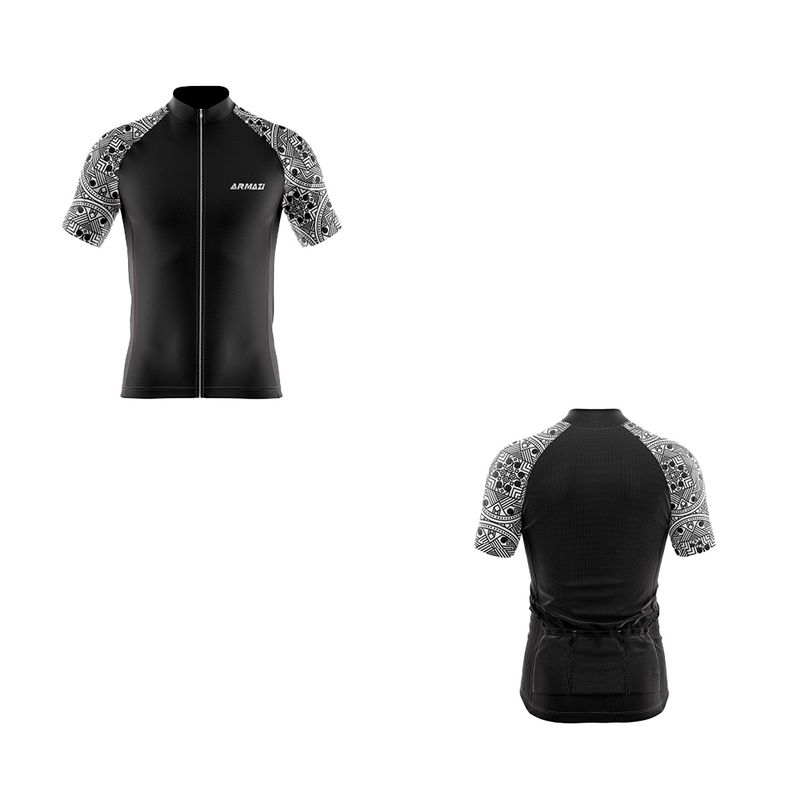 ARMAZI SPORT - JERSEY CICLISMO RUTA MTB BIKE CYCLING NEGRO.