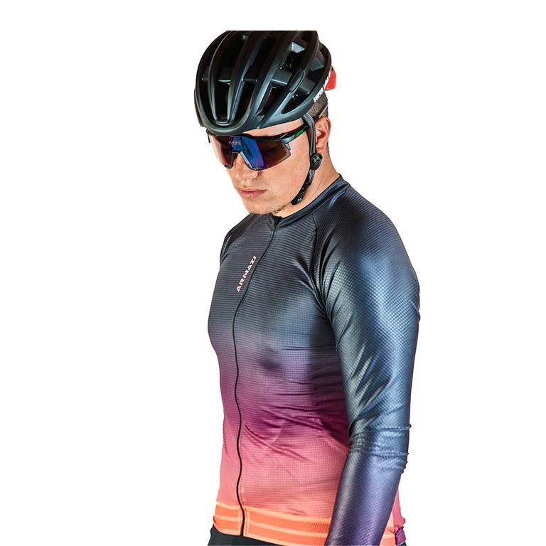 Jersey De Ciclismo De Estrada Azul Pixel main image 0