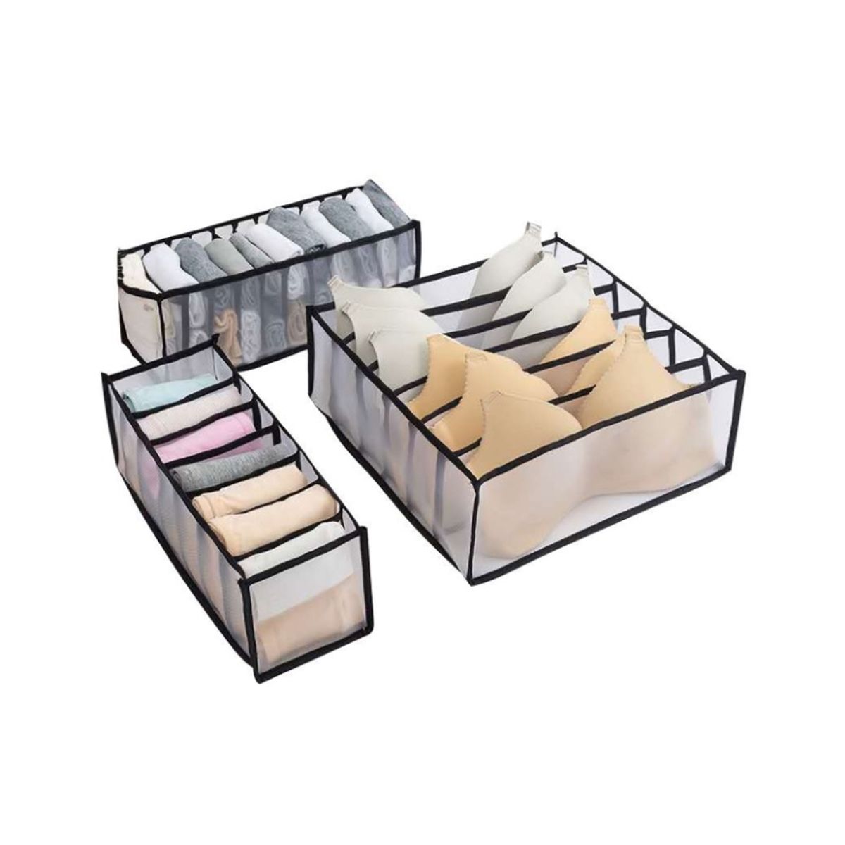 GENERICO - Organizador de ropa interior medias x3 divisiones